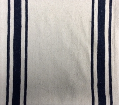 TWO STRIPE GRAIN SACK SHORT RUNNER CREAM/BLUE